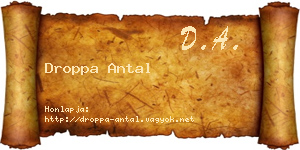 Droppa Antal névjegykártya
